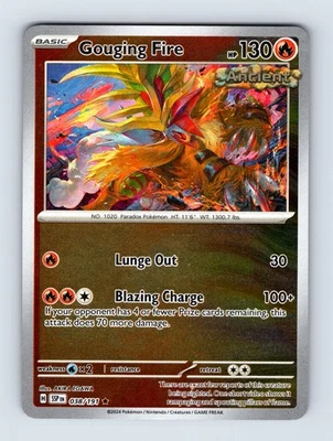 Gouging Fire SV08: Surging Sparks Rare Reverse Holo 038/191 NM/LP Pokemon Cards - Image 1 of 2