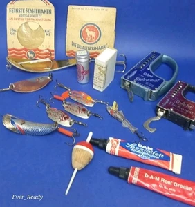 Altes DAM Angelzubehör•Blinker•Spinner•DAM Quick-o-mat•Ziegenspeck•Sammler - Bild 1 von 14