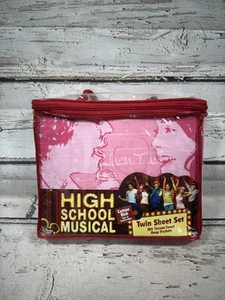 Y2K High School Musical Zac Efron Vanessa Hudgens Twin Sheet Set Disney 2009 NEW - Picture 1 of 7