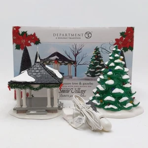 DEPT 56 40160901 The Original Snow Village Town Square Tree & Pavillon EX/Box - Bild 1 von 6
