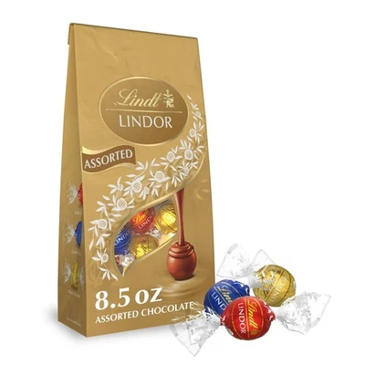 🍫 Lindt LINDOR разнообразные шоколадные трюфели 8,5 унций пакет | упаковка из 2 - Изображение 1 из 4