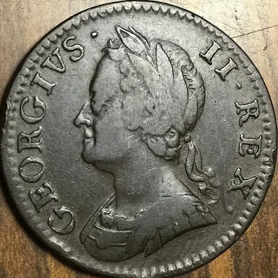 1754 GREAT BRITAIN GEORGE II FARTHING Foto 1 de 2