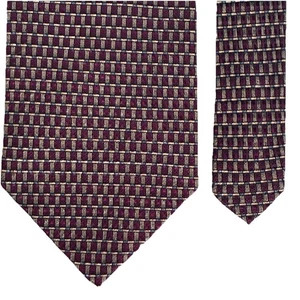 Daniel de Fasson Men’s Tie Jacquard Silk Multicolor/Bronze Geometric 4x58.5” EUC - Picture 1 of 11