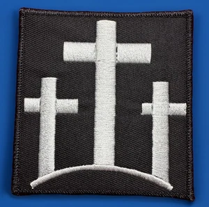 🔥 Jesus Calvary 3 Cross Patch Iron On Applique Easter God Christian Faith Bible - Picture 1 of 7