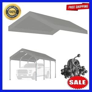 12'x20' Upgraded Carport Replacement Top Canopy Cover Car Garage Shelter Tent - Picture 1 of 7