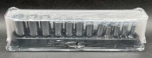 SNAP ON 212SFMY 12PC 3/8" DRIVE METRIC 12PT DEEP CHROME SOCKET SET (MVP033894) - Picture 1 of 3