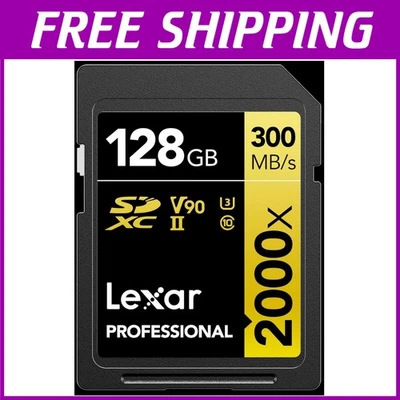 128GB Professional 2000x SD Card - Up To 300MB/s Read - Image 1 of 4