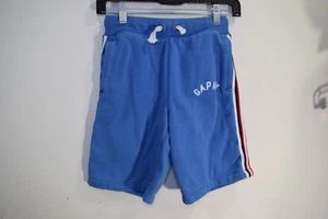 GAP Kids Pull On Draw String Sweat Shorts BOYS 8 M Blue Striped - Picture 1 of 18