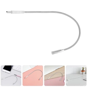 Lámpara ajustable para computadora portátil 2 piezas con luz de teclado cuello de cisne USB flexible - Imagen 1 de 12