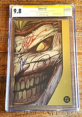 BATMAN (NEW 52) #13 CGC SS 9.8 SIGNED X3 SNYDER CAPULLO NYCC GOLD FOIL VARIANT - Image 1 of 2