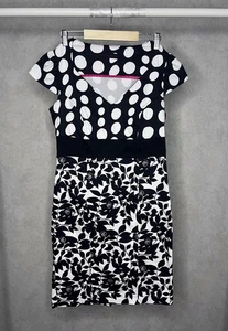 Sandro Ferrone Damen Kleid trägerlos Gr. M schwarz, weiß - Bild 1 von 10