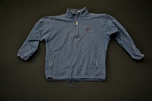 VTG Nike Air Sweatshirt Men's Large L Faded Blue 1/2 Zip 5625KS - Picture 1 of 7