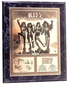 RARE~ KISS ~ Vtg Destroyer Gold Embossed Wall Plaque ~ 15”x12” Collectible ~ HTF - Picture 1 of 6