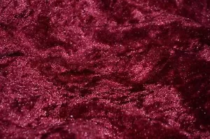 VELVET PANNE CRUSHED BACKDROP VELOUR STRETCH FABRIC 60" WIDE BURGUNDY BY YARD - Picture 1 of 1