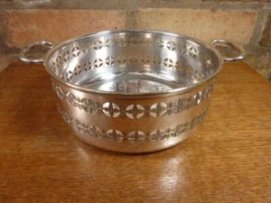 bella ciotola servizio vintage James Deakin 9" rotonda due manici placcata argento - Foto 1 di 1