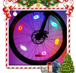 6 Pack Bike Spoke Led Lights Bicycle Wheel Light 6 Colors Free Battery LED84 - Picture 1 of 8