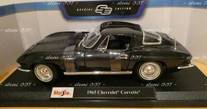 Chevrolet Corvette Stingray 1965 C2 Black Maisto Special Edition 1:18 NEW BNIB - Picture 1 of 8