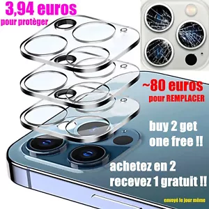Verre iPhone 15 14 13 12 11 Vitre Protection Lentille Camera Appareil Photo Lens - Photo 1 sur 24