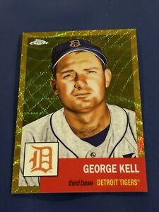 2022 Topps Chrome Platinum George Kell #364 Gold Wave Detroit Tigers /50
