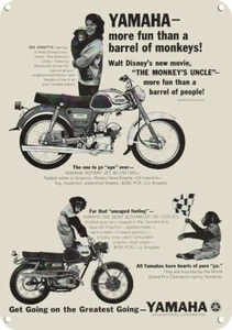1965 The Monkey's Uncle ANNETTE FUNICELLO & Yamaha DECORATIVE REPLICA METAL SIGN - Picture 1 of 1