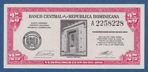 DOMINICAN REPUBLIC -- 25 CENTAVOS ORO ND ( 1961 ) -- UNC -- PICK 87a . - Picture 1 of 2