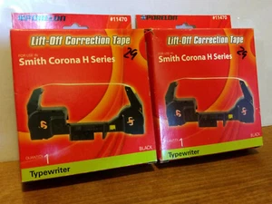 TWO PORELON CORRECTABLE RIBBON SMITH CORONA H SERIES TYPEWRITER BLACK 11470 - Picture 1 of 2