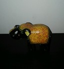 Éléphant en papier mâché  peint à la main Inde Vintage + cadeau