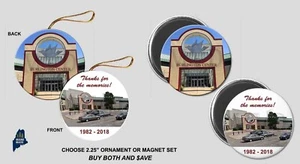 BURLINGTON CENTER MALL Ornament / Magnet Set Defunct New Jersey High School Dead - Picture 1 of 1
