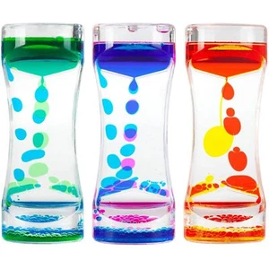 Liquid Motion Bubbler Timer Colorful Liquid Sensory Toy Stress Relief Toy 3 Pack - Picture 1 of 7