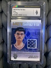 2002-03 Fleer Hot Shots Relics Yao Ming Player-Worn Jersey Rookie RC Patch CSG 9