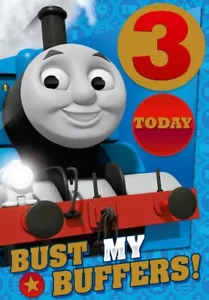 Age 3 Birthday Card from Thomas the Tank Engine Official & Responsibly Resourced - Picture 1 of 5
