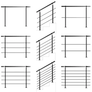 Treppengeländer Balkongeländer Edelstahl Bausatz Geländer Handlauf Querstreben - Bild 1 von 124