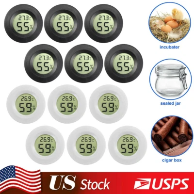 Mini Hygrometer Thermometer Fahrenheit /Celsius Meter Digital LCD Monitor Indoor - Image 1 of 4