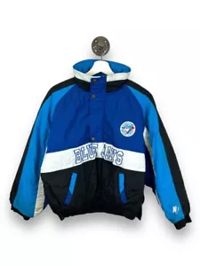 Vintage 90s Toronto Blue Jays MLB 1/2 Zip Insulated Pullover Jacket Size Small - Picture 1 of 14