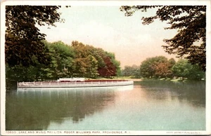 Lake Music Pavilion Roger Williams Park Providence Rhode Island RI Postcard WB - Picture 1 of 2