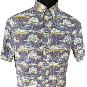 Men's Kahala Hawaiian Fishes Multicolored Full Button - Picture 1 of 3
