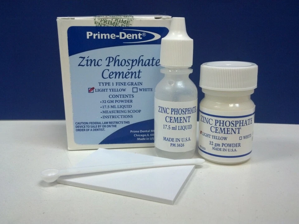 PRIME DENT ZINC PHOSPHATE CEMENT 32GM POWDER 17.5ML LIQUID