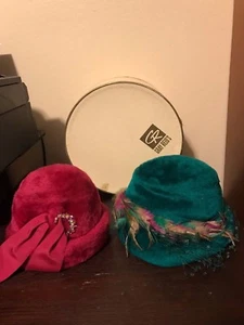 Vintage Ladies Hats Mr. Josephs NY Brigadoon-Pirouette-Faux Fur-Kentucky Derby - Picture 1 of 12