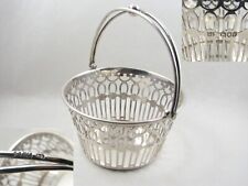 Art and Crafts Sterling Silver Basket with Openwork, London 1902, Robert Pringle