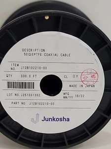 Junkosha 50Ω EPTFE Coaxial Cable 330 ft Made in Japan J12B102210-00 Fine Finish - Picture 1 of 2