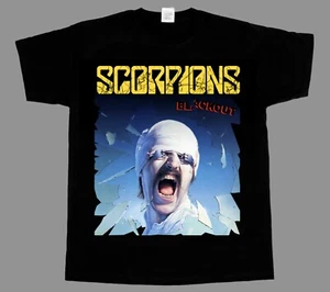SCORPIONS BLACKOUT'82 UFO SHORT LONG SLEEVE NEW T-SHIRT 345XL - Picture 1 of 3