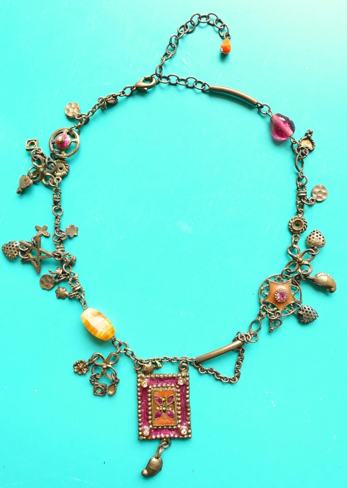 Collier ACCESSORIZE Modeschmuck TOP komplett Halskette Glas Metall - Bild 1 von 1