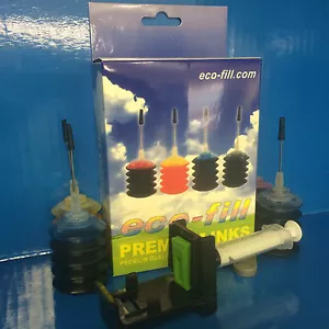 ECO-FILL CANON PIXMA PG 540 CL 541 XL INK JET CARTRIDGE REFILL KIT TS5150 MG4250 - Picture 1 of 4