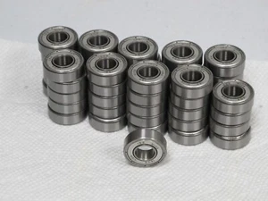 50 NICE BRAND 1604 DS BALL BEARINGS,NEW OLD STOCK,USA,3/8 X 7/8 X 9/32 - Picture 1 of 5