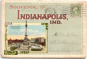 Scarce c1920 18 View 9 Panel Foldout Souvenir Postcard Style Pack Indy 500 VGC - Picture 1 of 4