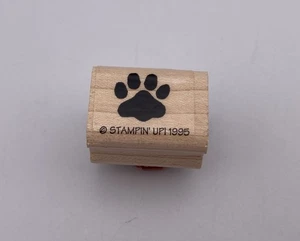 Stampin Up! Sello de goma 1995 impresión de patas de perro cachorro - Imagen 1 de 2