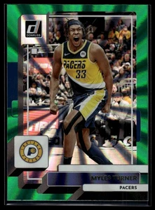 2022-23 Donruss Myles Turner Holo Laser Green Indiana Pacers #49 - Picture 1 of 2