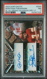 Autógrafos dobles exóticos hoja 2023 Joe Montana, Joe Theismann - Imagen 1 de 1