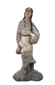 Universal Statuary Corp. ? Indianer Indianerin Keramik Statue 21" hoch - Bild 1 von 7