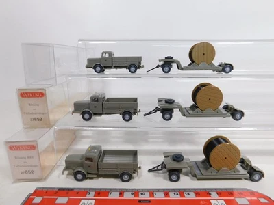 3X H0 1:87 27 852 Büssing Con Rimorchio Piatto Post TOP + 2X Box #DD572-0,5 - Immagine 1 di 4